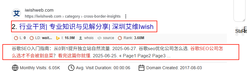 优化 Meta Title 与 Description,精心编写,获取更多的点击。